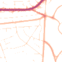 Daytime road noise heatmap for BH14 9NT