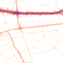Daytime road noise heatmap for BH14 9NW