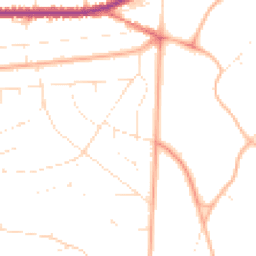 Daytime road noise heatmap for BH14 9NX