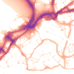 Daytime road noise heatmap for BH15 1AS