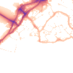 Daytime road noise heatmap for BH15 1BQ