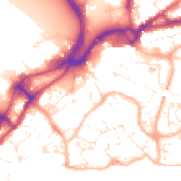 Daytime road noise heatmap for BH15 1EY