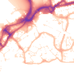 Daytime road noise heatmap for BH15 1EZ