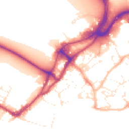Daytime road noise heatmap for BH15 1LE