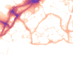 Daytime road noise heatmap for BH15 1RW