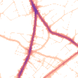 Daytime road noise heatmap for BH15 2EU