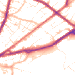 Daytime road noise heatmap for BH15 2JF