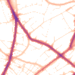 Daytime road noise heatmap for BH15 2JR