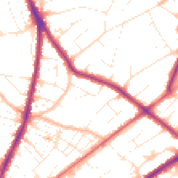 Daytime road noise heatmap for BH15 2JW