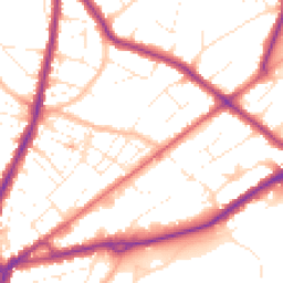 Daytime road noise heatmap for BH15 2LA