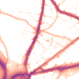 Daytime road noise heatmap for BH15 2LE