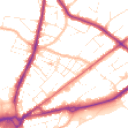 Daytime road noise heatmap for BH15 2LP