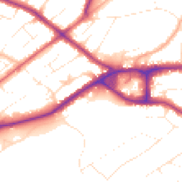 Daytime road noise heatmap for BH15 2QA