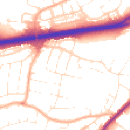 Daytime road noise heatmap for BH15 3LS