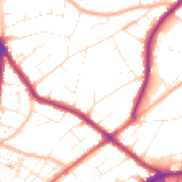 Daytime road noise heatmap for BH15 3QQ