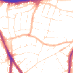 Daytime road noise heatmap for BH15 3QZ