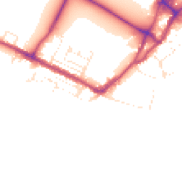 Daytime road noise heatmap for BH15 4AS