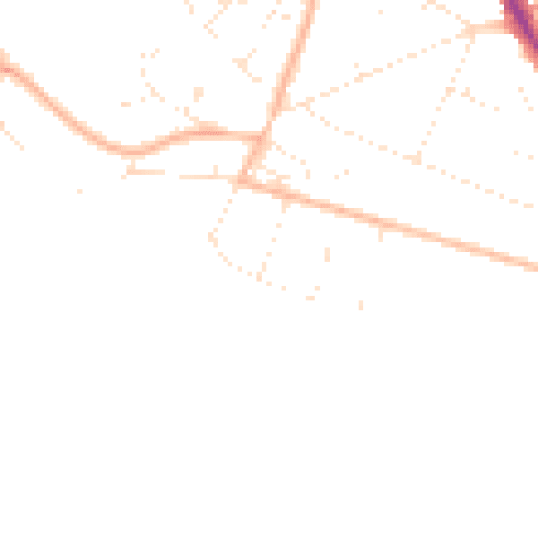 Daytime road noise heatmap for BH15 4DW