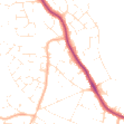 Daytime road noise heatmap for BH15 4EB