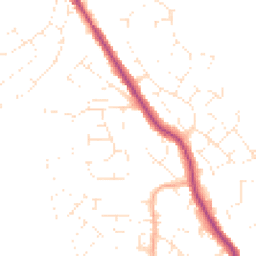 Daytime road noise heatmap for BH15 4JR