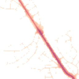 Daytime road noise heatmap for BH16 5AD