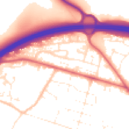 Daytime road noise heatmap for BH16 5DF
