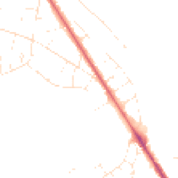 Daytime road noise heatmap for BH16 5EE