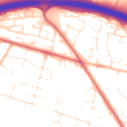 Daytime road noise heatmap for BH16 5FB