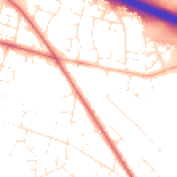 Daytime road noise heatmap for BH16 5FE