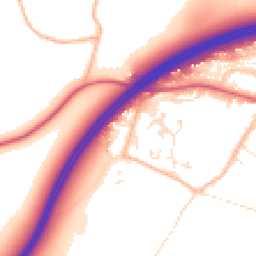 Daytime road noise heatmap for BH16 5FG