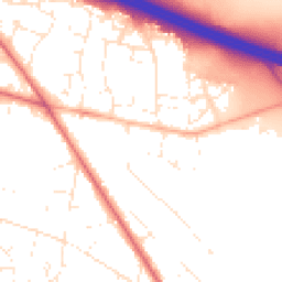 Daytime road noise heatmap for BH16 5FJ