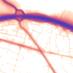 Daytime road noise heatmap for BH16 5HD