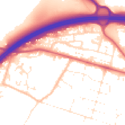 Daytime road noise heatmap for BH16 5HQ