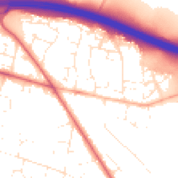 Daytime road noise heatmap for BH16 5JH