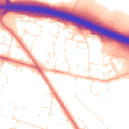 Daytime road noise heatmap for BH16 5JW