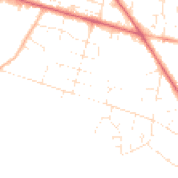 Daytime road noise heatmap for BH16 5LE