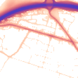 Daytime road noise heatmap for BH16 5LH