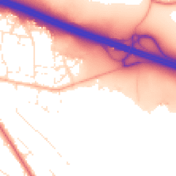Daytime road noise heatmap for BH16 5LW