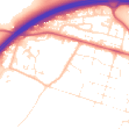 Daytime road noise heatmap for BH16 5NF