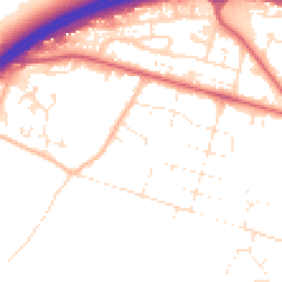 Daytime road noise heatmap for BH16 5NQ