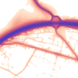 Daytime road noise heatmap for BH16 5PB
