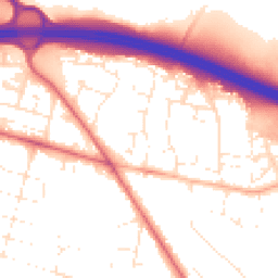 Daytime road noise heatmap for BH16 5QT
