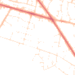 Daytime road noise heatmap for BH16 5RA