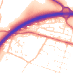 Daytime road noise heatmap for BH16 5SE