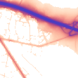 Daytime road noise heatmap for BH16 5SS