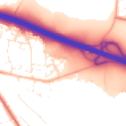 Daytime road noise heatmap for BH16 5ST