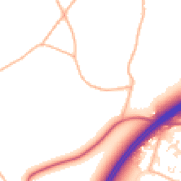 Daytime road noise heatmap for BH16 6BA