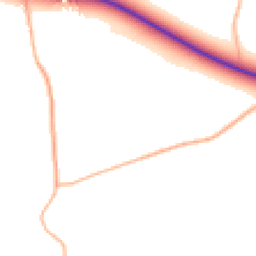 Daytime road noise heatmap for BH16 6ES