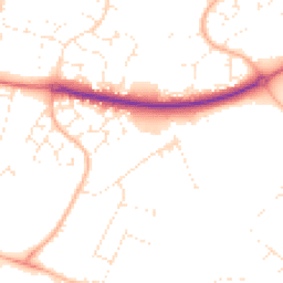 Daytime road noise heatmap for BH17 0GJ