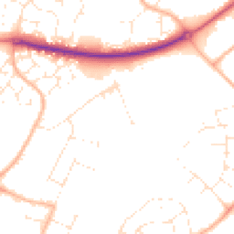 Daytime road noise heatmap for BH17 0GP